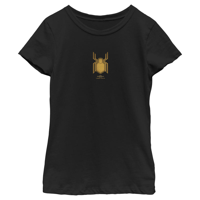 Girl's Marvel Spider-Man: No Way Home Gold Logo T-Shirt