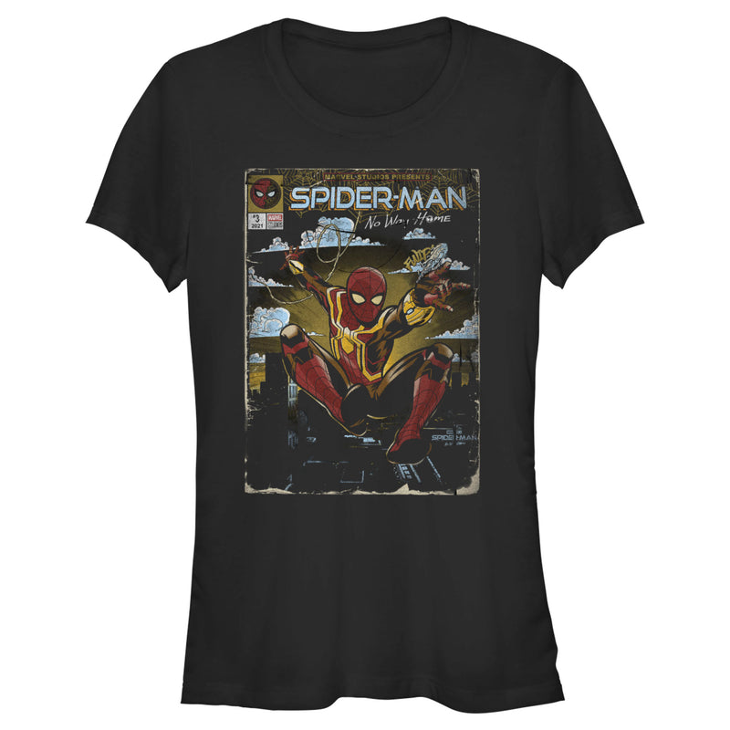 Junior's Marvel Spider-Man: No Way Home Comic Book Cover T-Shirt