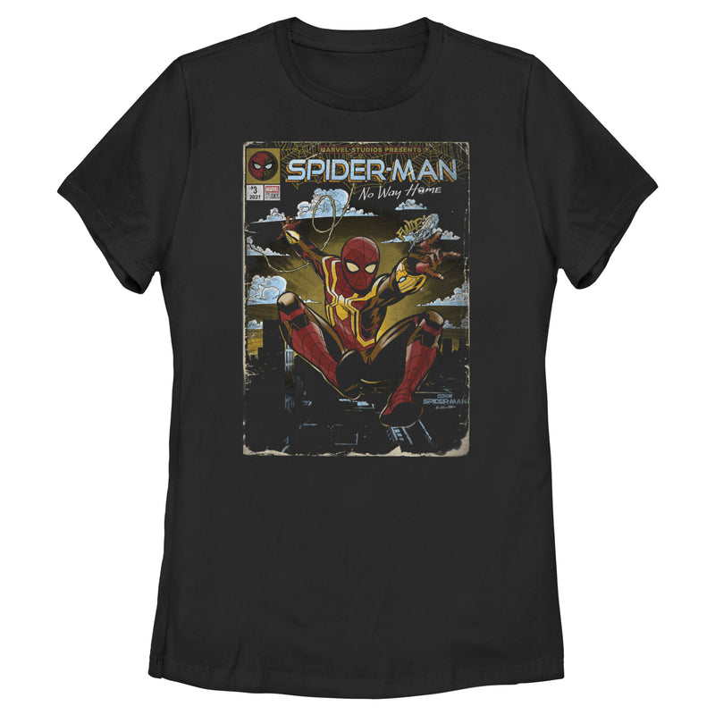 Women's Marvel Spider-Man: No Way Home Comic Book Cover T-Shirt