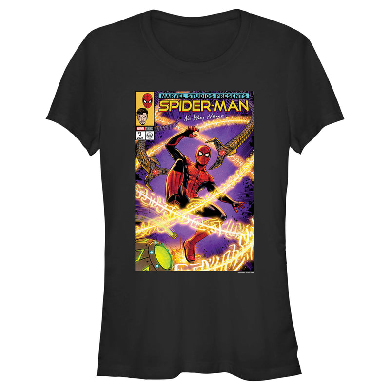 Junior's Marvel Spider-Man: No Way Home Doc Ock Comic Cover T-Shirt