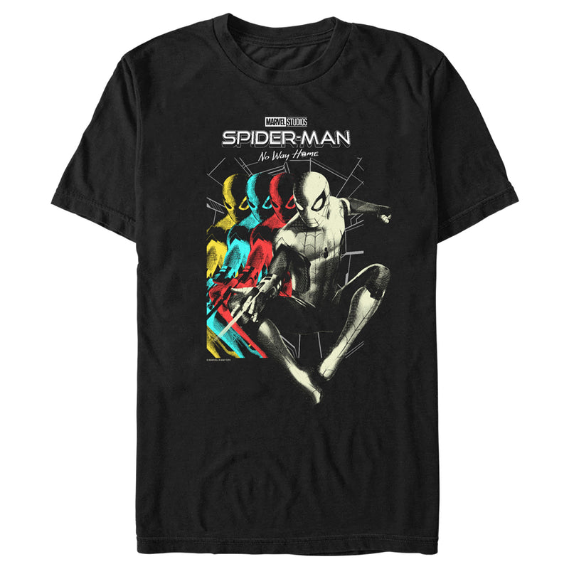 Men's Marvel Spider-Man: No Way Home Colorful Stack T-Shirt