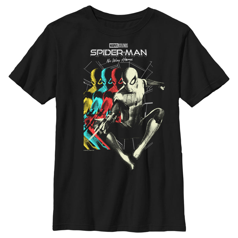 Boy's Marvel Spider-Man: No Way Home Colorful Stack T-Shirt