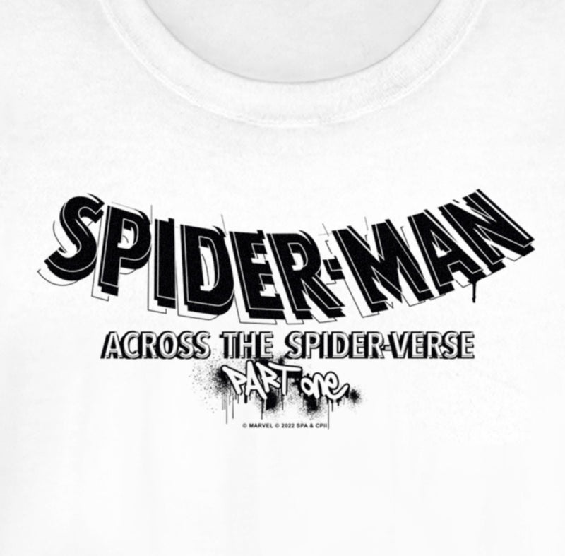 Junior's Spider-Man: Across the Spider-Verse Movie Logo Black T-Shirt