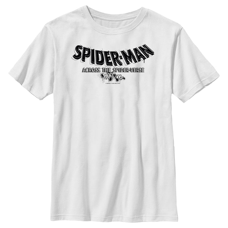 Boy's Spider-Man: Across the Spider-Verse Movie Logo Black T-Shirt