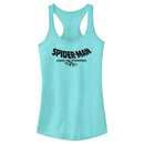 Junior's Spider-Man: Across the Spider-Verse Movie Logo Black Racerback Tank Top