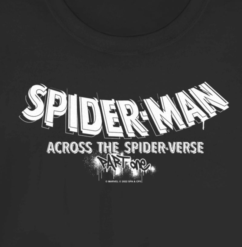 Junior's Spider-Man: Across the Spider-Verse Movie Logo White T-Shirt