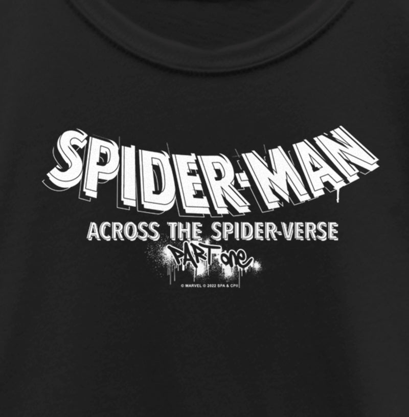 Girl's Spider-Man: Across the Spider-Verse Movie Logo White T-Shirt