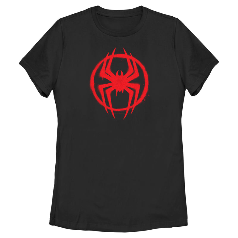 Women's Spider-Man: Across the Spider-Verse Graffiti Spider Logo T-Shirt
