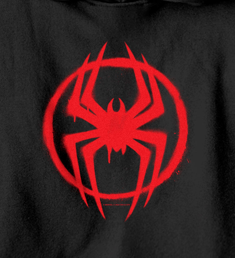 Boy's Spider-Man: Across the Spider-Verse Graffiti Spider Logo Pull Over Hoodie