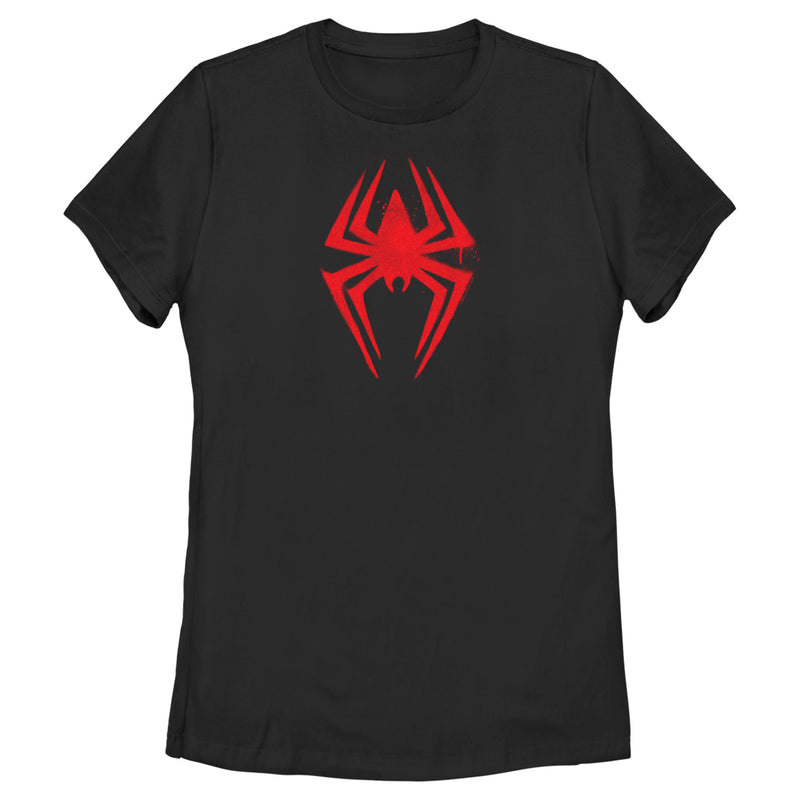 Women's Spider-Man: Across the Spider-Verse Spray Paint Spider Logo T-Shirt