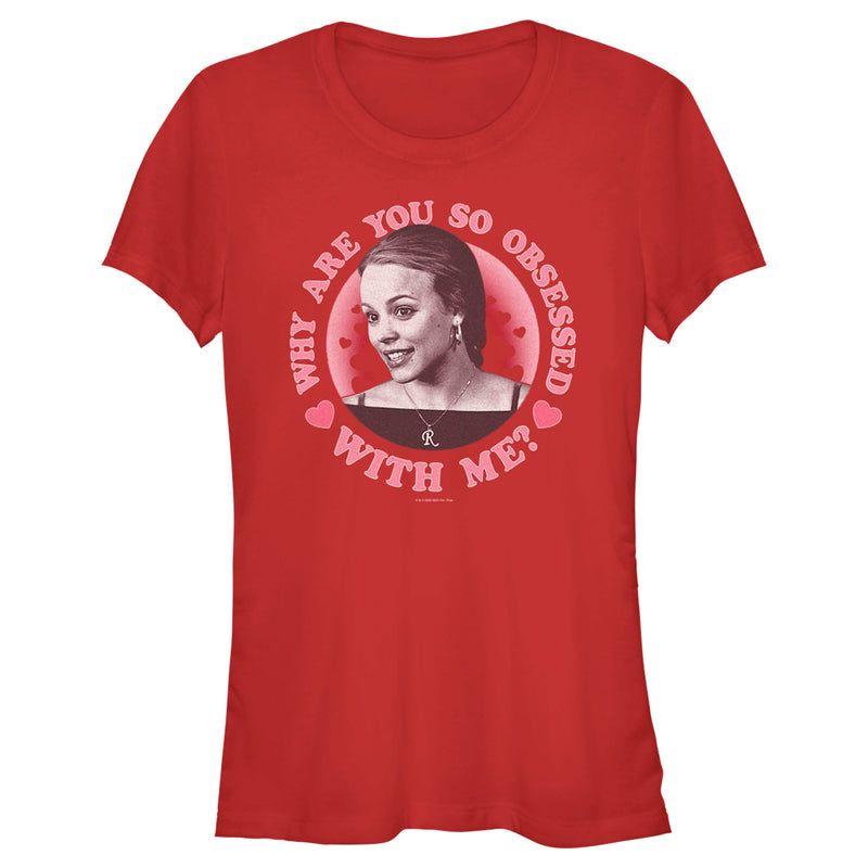 Junior's Mean Girls Valentine's Day Regina George Why are You so Obsessed With Me T-Shirt