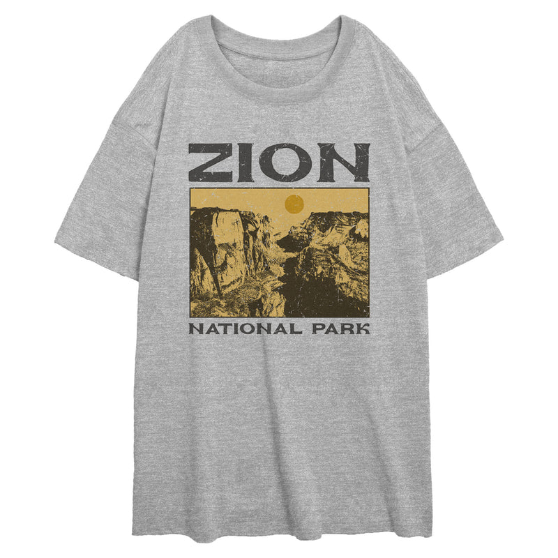 Junior's Lost Gods Zion National Park Distressed T-Shirt