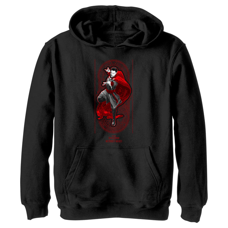 Boy's Marvel Doctor Strange in the Multiverse of Madness Red Strange Pull Over Hoodie