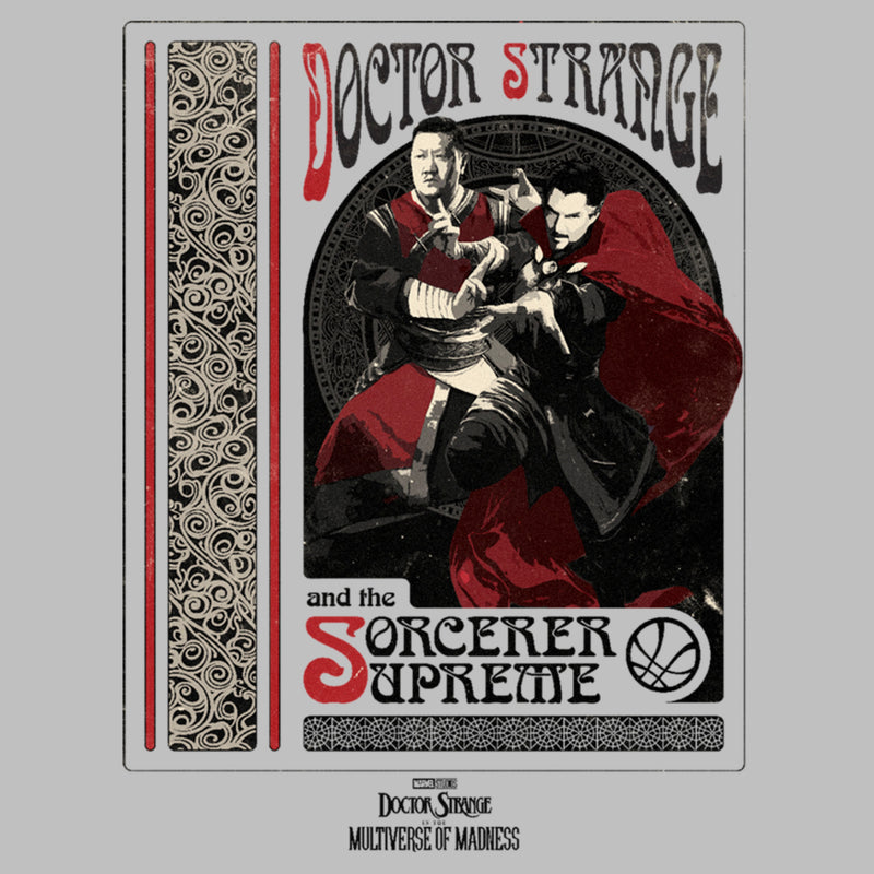 Women's Marvel Doctor Strange in the Multiverse of Madness Strange and Wong Poster T-Shirt