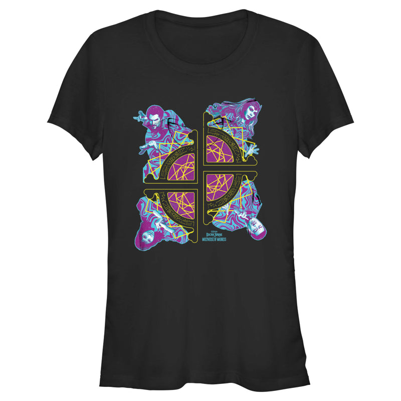 Junior's Marvel Doctor Strange in the Multiverse of Madness Fractured Group Shot T-Shirt