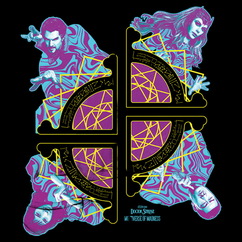 Junior's Marvel Doctor Strange in the Multiverse of Madness Fractured Group Shot T-Shirt