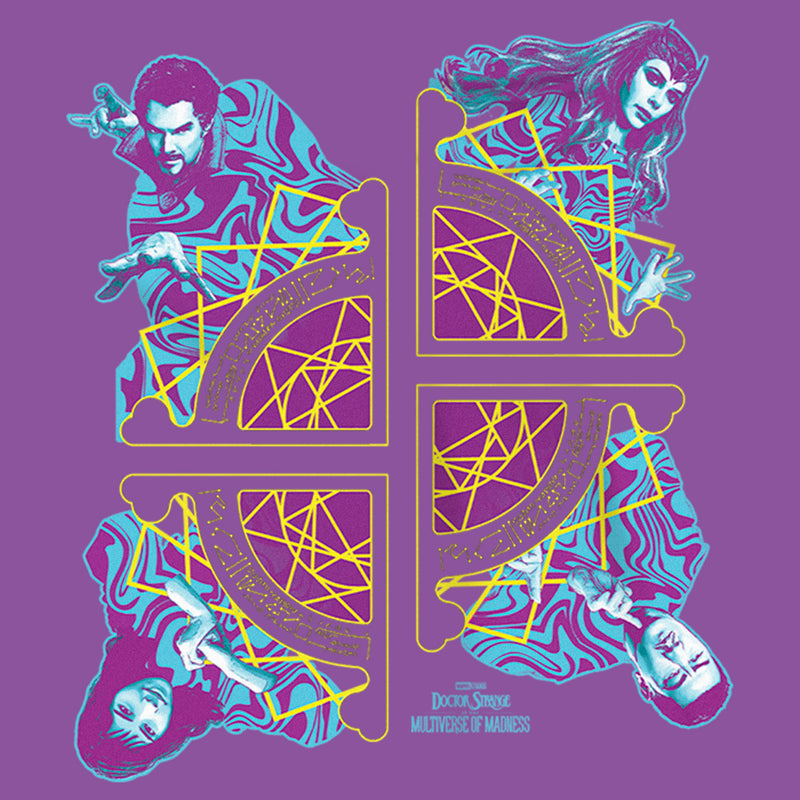 Girl's Marvel Doctor Strange in the Multiverse of Madness Fractured Group Shot T-Shirt