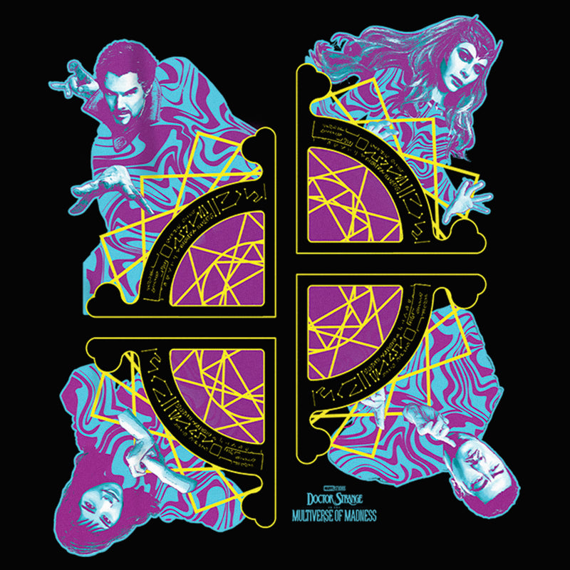 Junior's Marvel Doctor Strange in the Multiverse of Madness Fractured Group Shot Racerback Tank Top