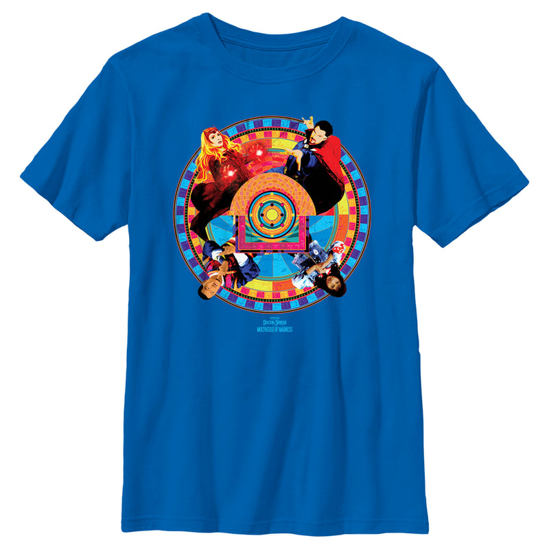 Boy's Marvel Doctor Strange in the Multiverse of Madness Colorful Badge T-Shirt