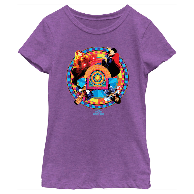 Girl's Marvel Doctor Strange in the Multiverse of Madness Colorful Badge T-Shirt