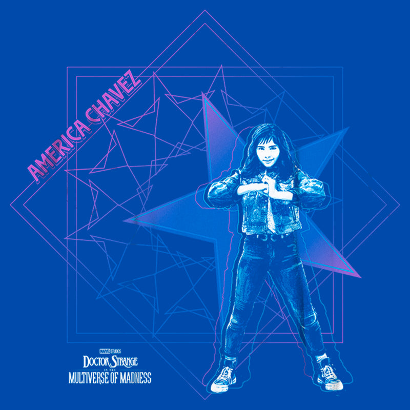 Boy's Marvel Doctor Strange in the Multiverse of Madness America Chavez Power Pose T-Shirt
