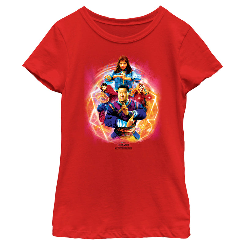 Girl's Marvel Doctor Strange in the Multiverse of Madness Powerful Heroes T-Shirt