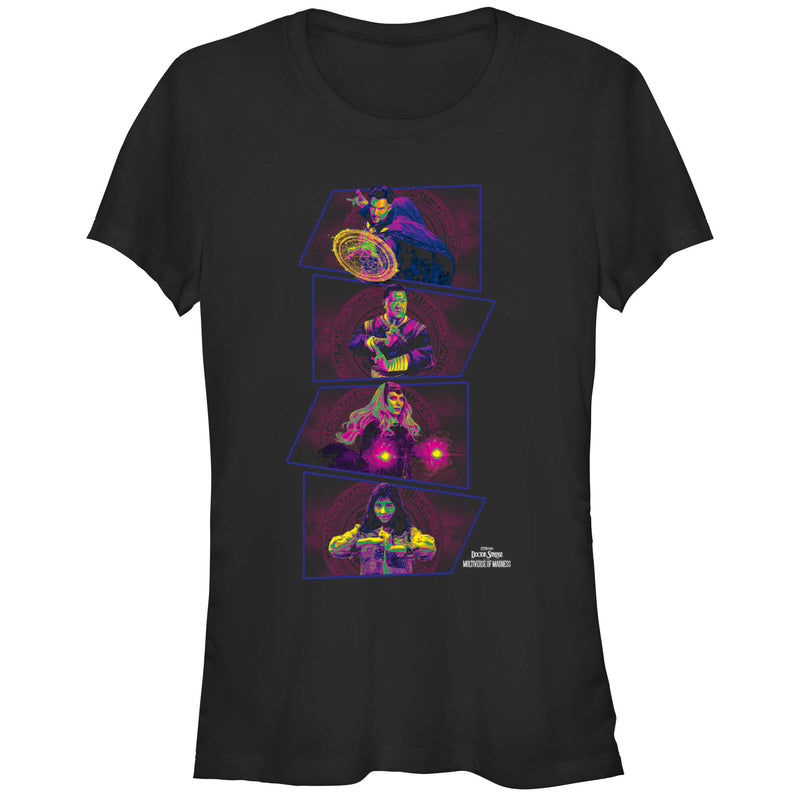 Junior's Marvel Doctor Strange in the Multiverse of Madness Neon Panels T-Shirt