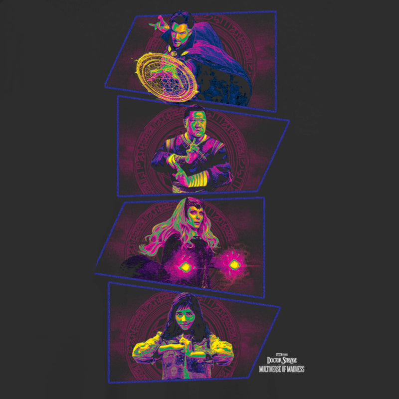 Junior's Marvel Doctor Strange in the Multiverse of Madness Neon Panels T-Shirt