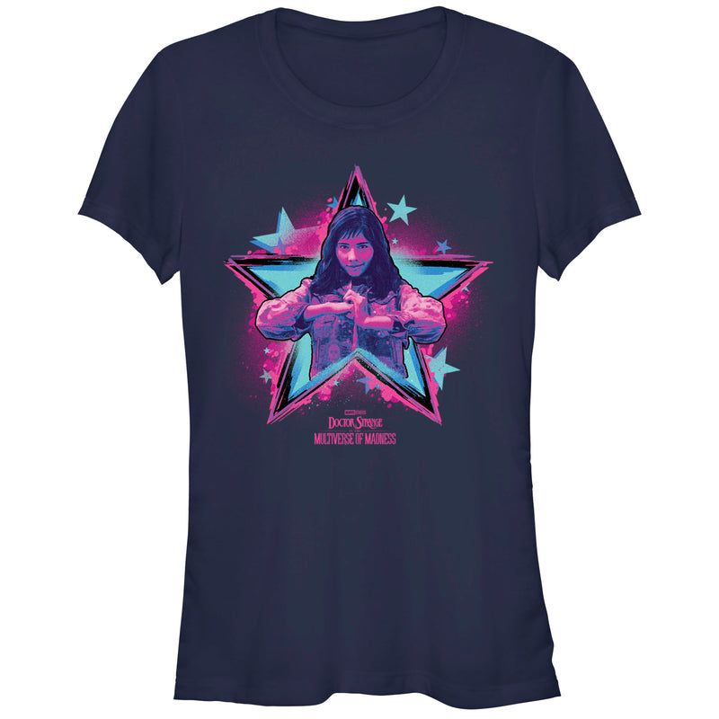 Junior's Marvel Doctor Strange in the Multiverse of Madness Neon America Chavez T-Shirt