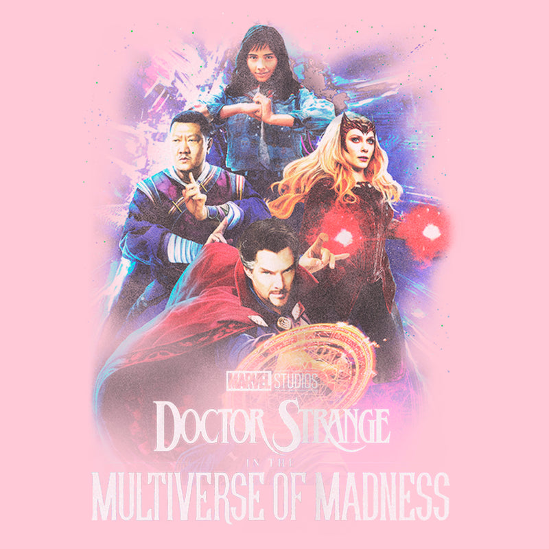 Girl's Marvel Doctor Strange in the Multiverse of Madness Distressed Group Shot T-Shirt