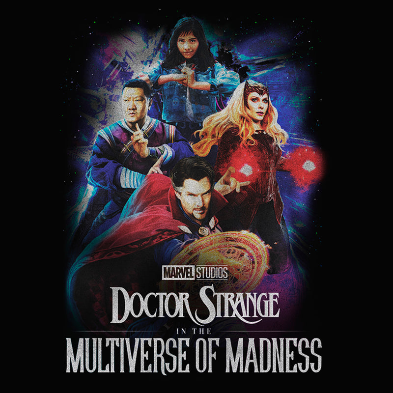 Junior's Marvel Doctor Strange in the Multiverse of Madness Distressed Group Shot Racerback Tank Top