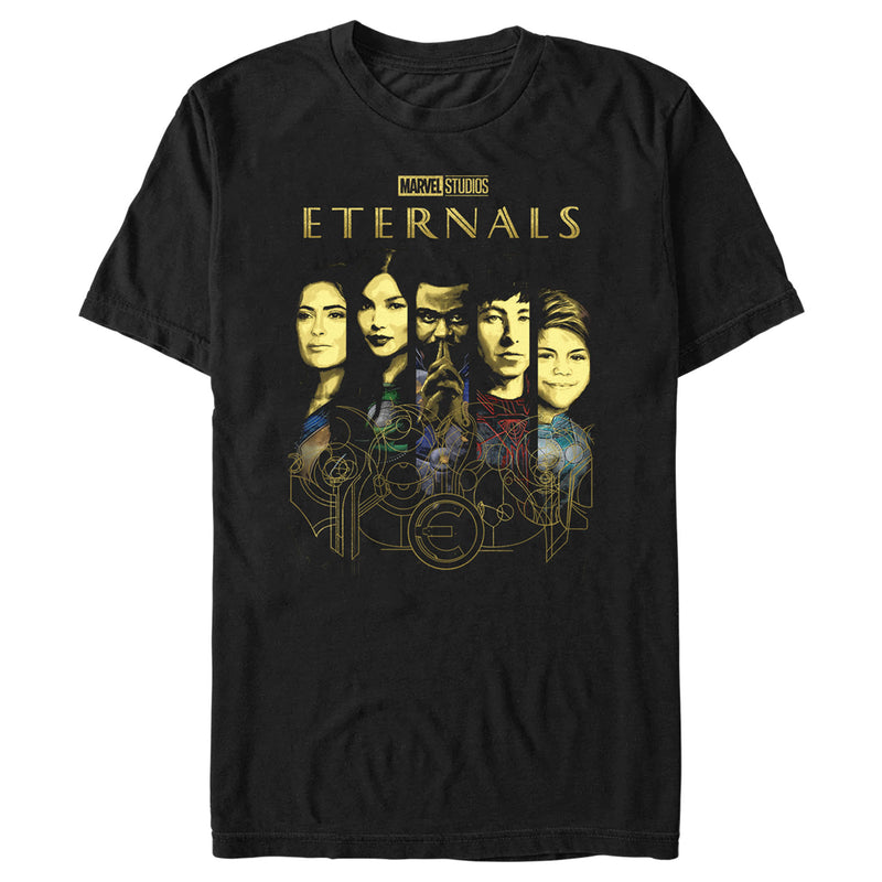 Men's Marvel Eternals Panel Portraits T-Shirt