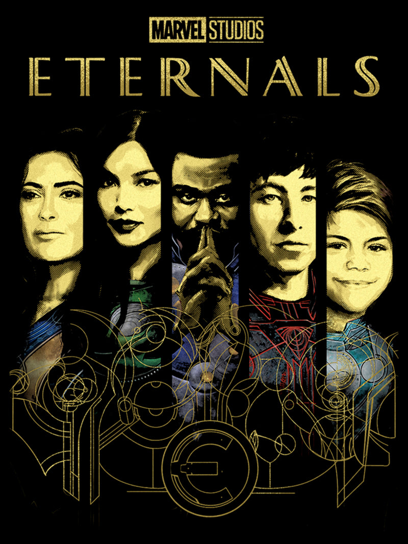 Men's Marvel Eternals Panel Portraits T-Shirt