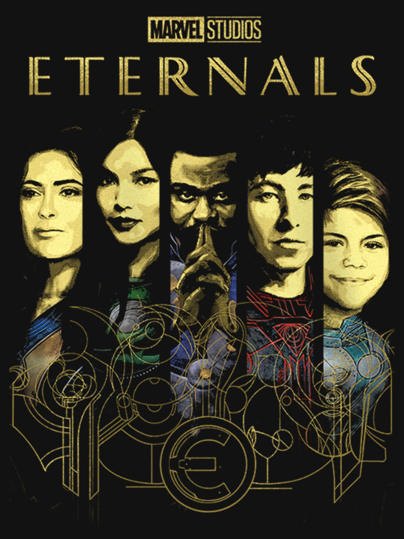 Girl's Marvel Eternals Panel Portraits T-Shirt