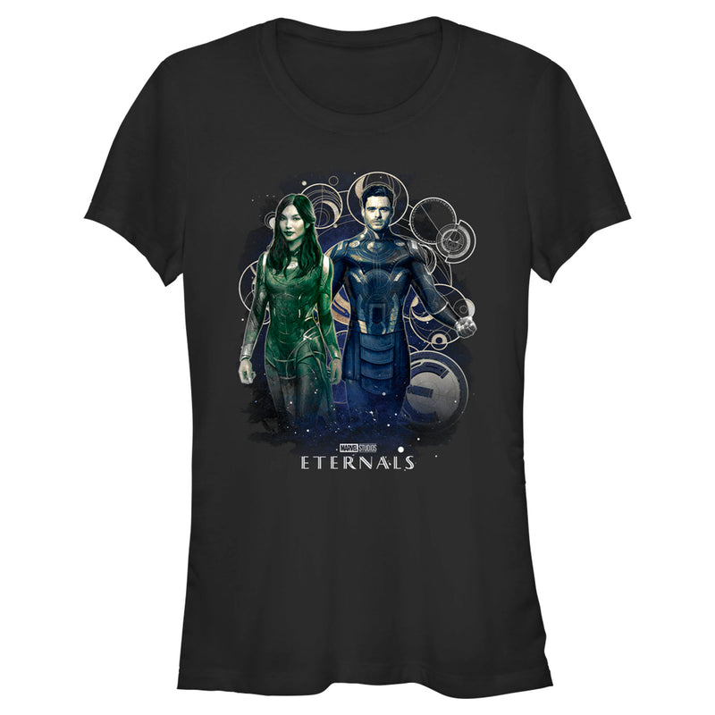 Junior's Marvel Eternals Ikaris and Sersi Portrait T-Shirt