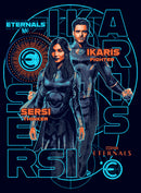 Men's Marvel Eternals Ikaris the Fighter and Sersi the Thinker T-Shirt