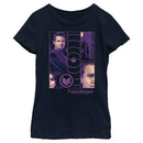 Girl's Marvel Hawkeye Purple Panels T-Shirt