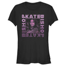 Junior's Marvel Hawkeye Kate Bishop Purple Portrait T-Shirt