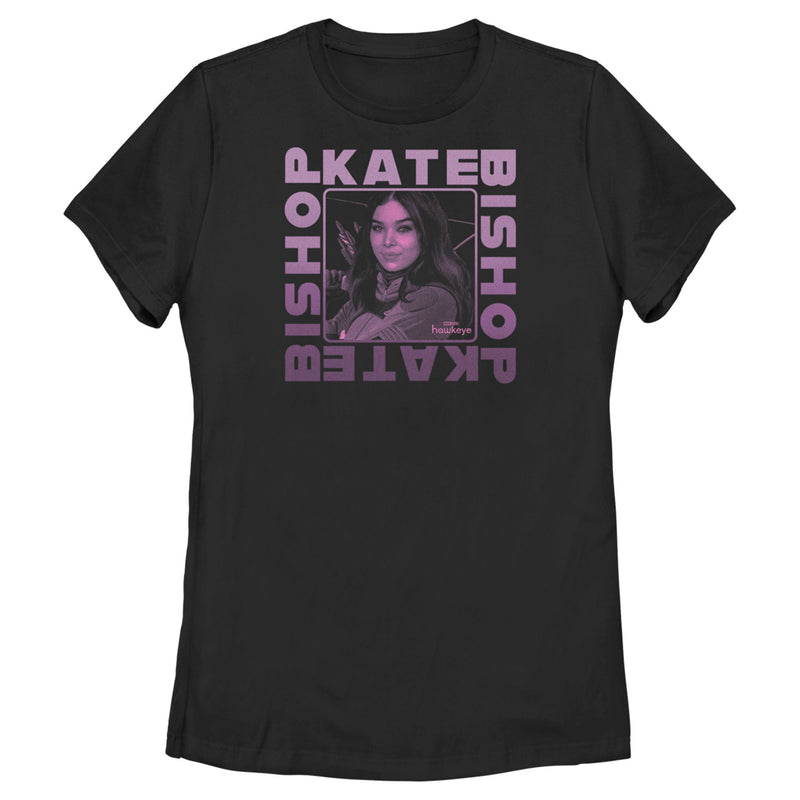 Women's Marvel Hawkeye Kate Bishop Purple Portrait T-Shirt