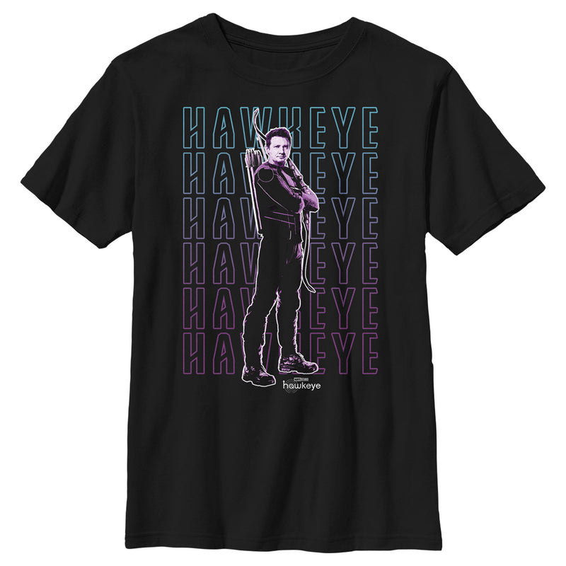 Boy's Marvel Hawkeye Name Stack T-Shirt