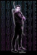 Junior's Marvel Hawkeye Name Stack T-Shirt