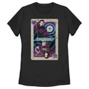 Women's Marvel Hawkeye and Kate Bishop Playing Card T-Shirt