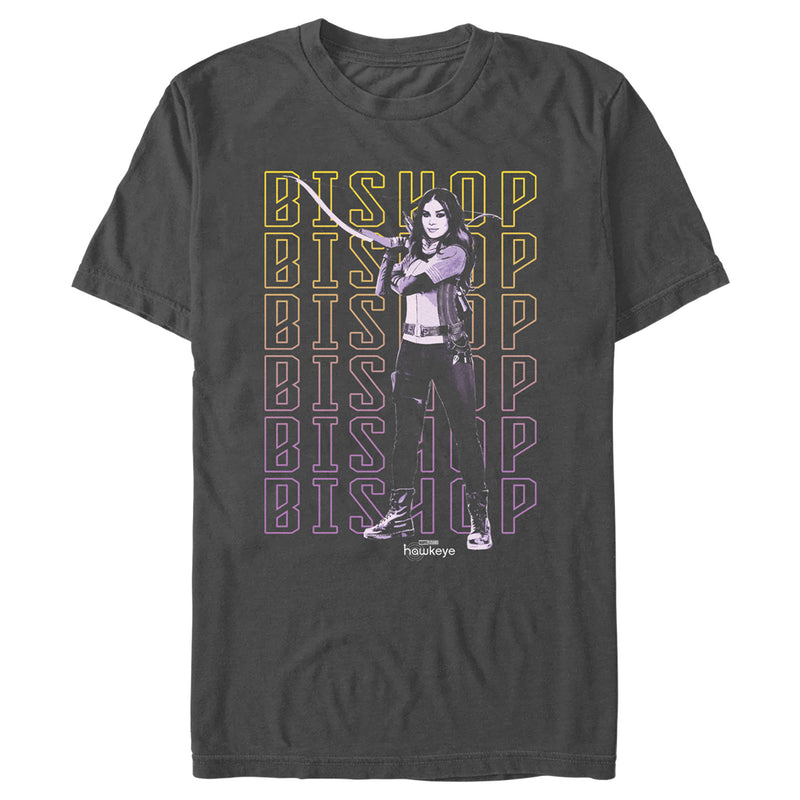 Men's Marvel Hawkeye Kate Bishop Name Stack T-Shirt