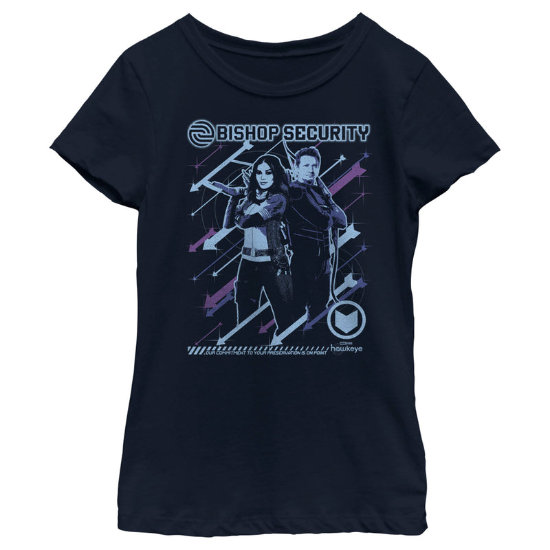 Girl's Marvel Hawkeye Kate Bishop Security T-Shirt