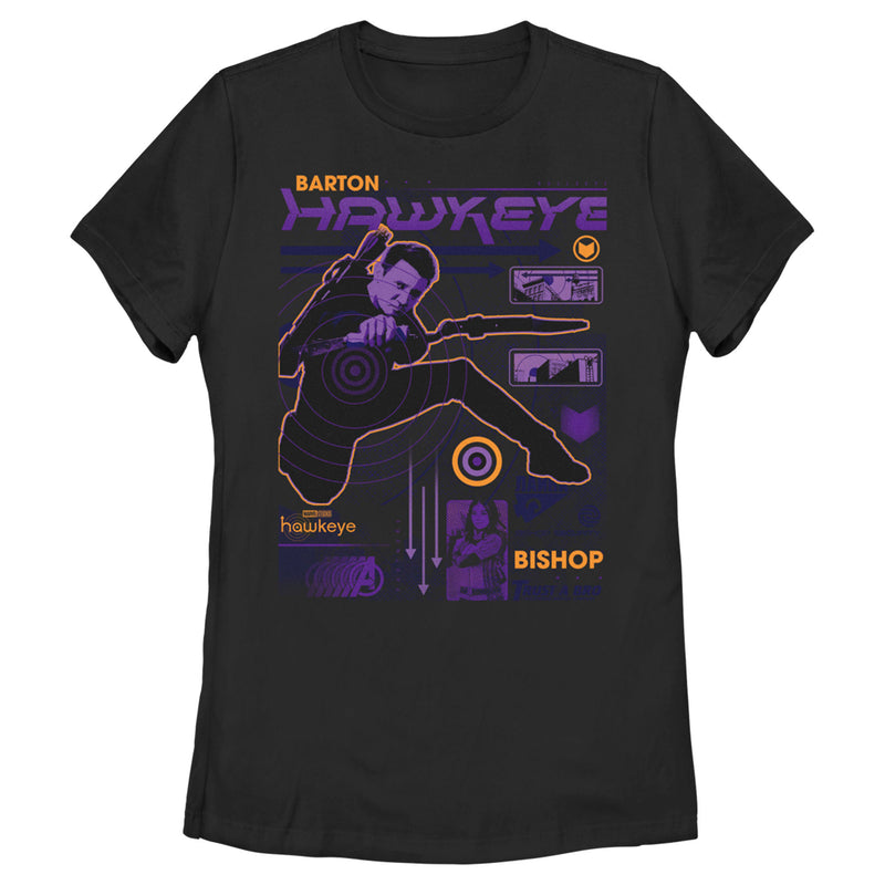 Women's Marvel Hawkeye Barton and Bishop Bullseye Everytime T-Shirt