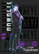 Men's Marvel Hawkeye Bright Neon Portrait T-Shirt