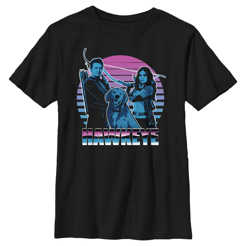 Boy's Marvel Hawkeye Partners and Family Retro T-Shirt