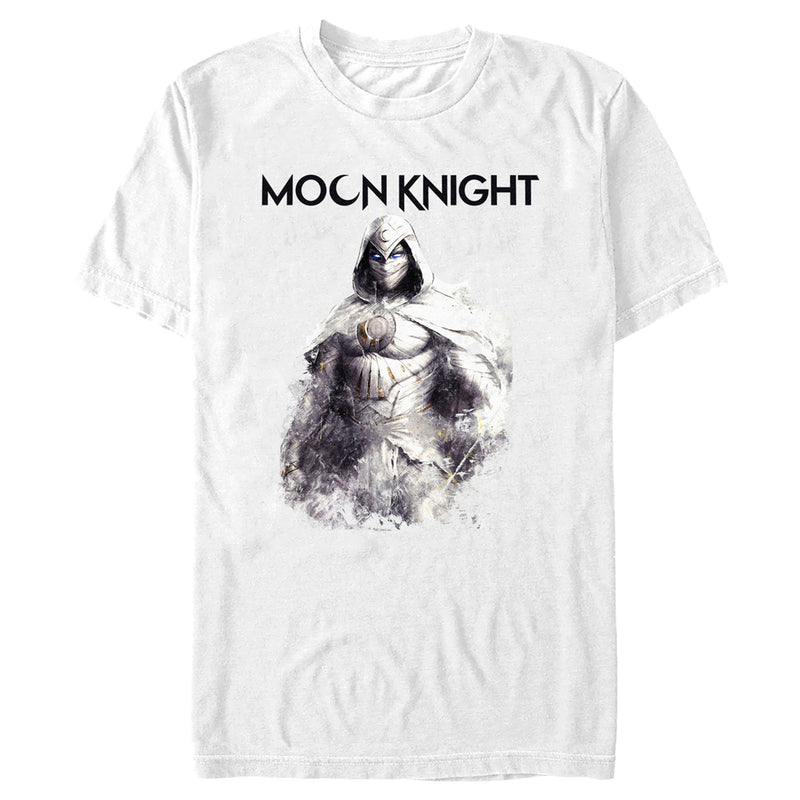 Men's Marvel: Moon Knight Watercolor Portrait T-Shirt