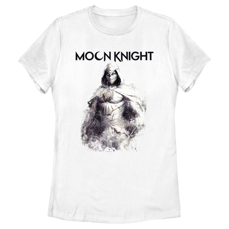 Women's Marvel: Moon Knight Watercolor Portrait T-Shirt