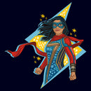 Junior's Marvel: Ms. Marvel Lightning Symbol  Doodle T-Shirt